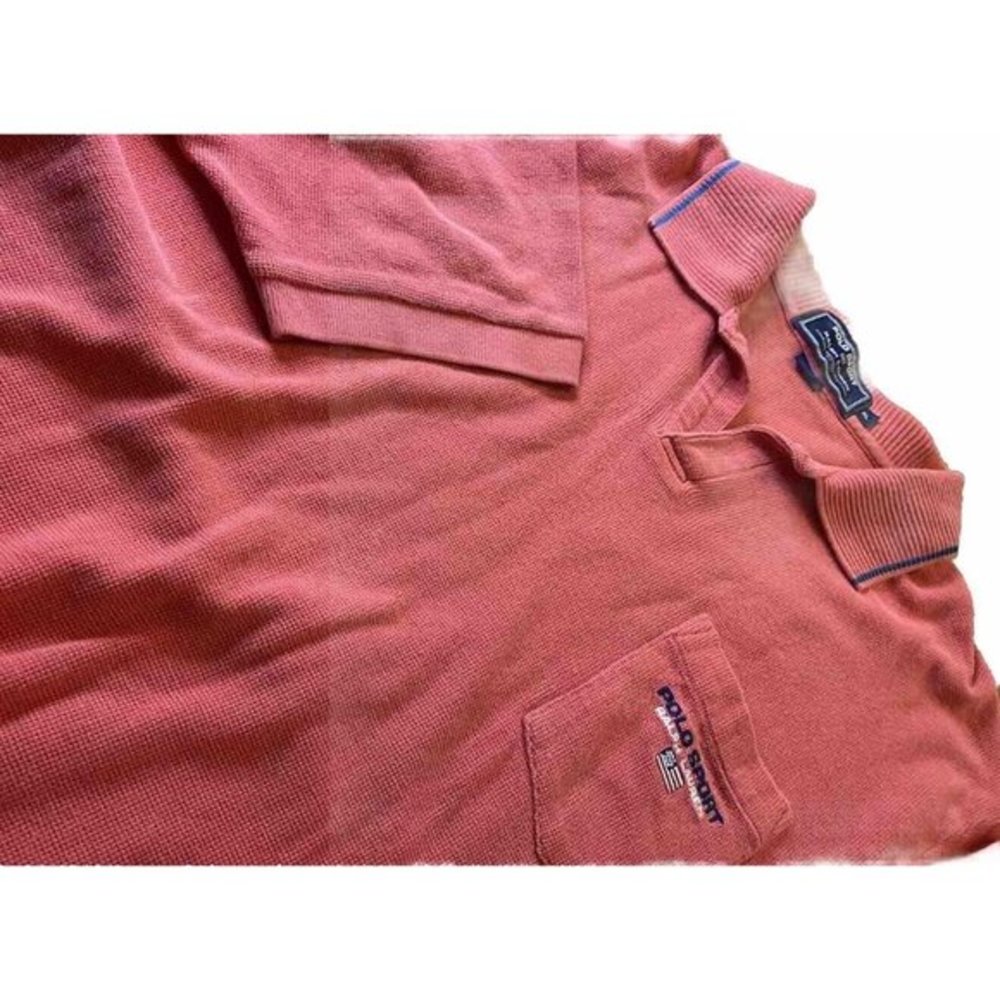 Polo Ralph Lauren Vintage Red Sport Polo‎ Shirt Men’s Size XL 100% Cotton